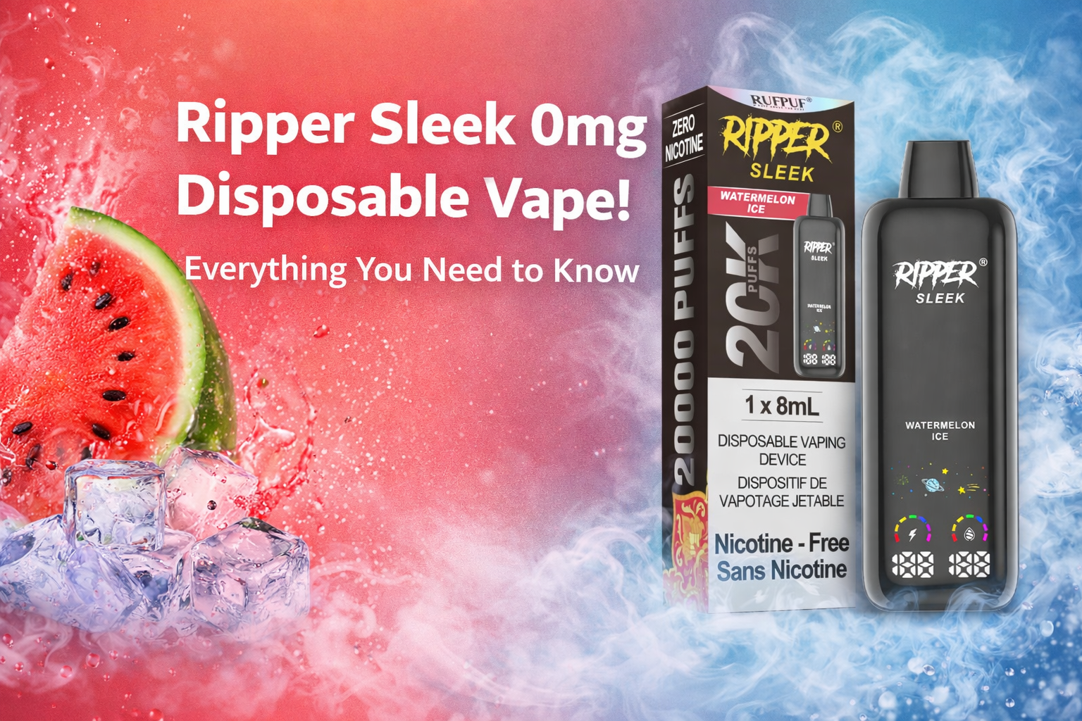 vape nic free SKE Crystal Bar 600 0mg (0%) Prefilled Vape Kit - Nicotine Free