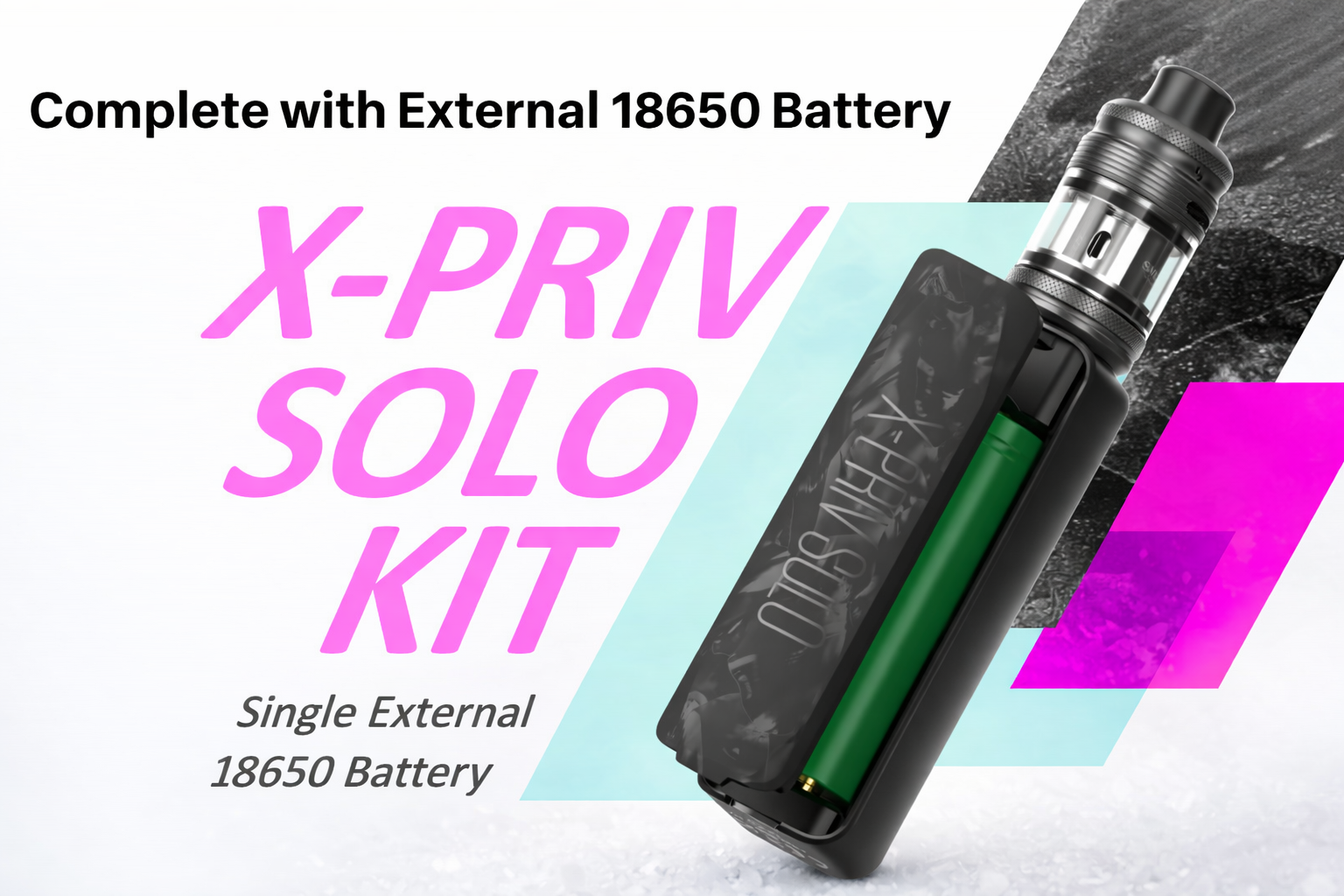 SMOK X-PRIV Solo 80W Starter Kit box mod with TF-D Subtank standing on a light background, product shot for Supa Vapes Canada hardware blog.