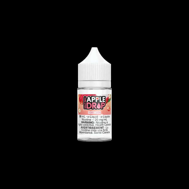 Apple Drop Salt Nic 30ML, Lychee flavour, 12mg nicotine strength, crisp apple blend with smooth salt nic, ideal for Ontario and Quebec vapers.