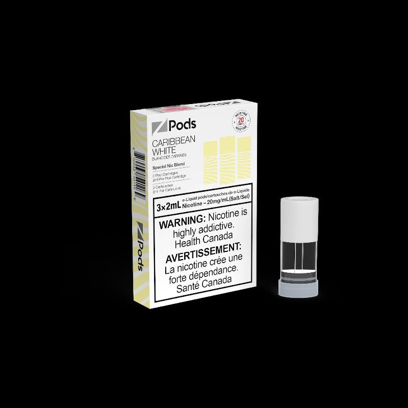 Z Pods, Blueberry On Rocks flavour, 20mg nicotine strength, refreshing and cool vape experience combining salt nic and freebase for a smooth yet strong throat hit, ideal for vapers in Ontario and Quebec.