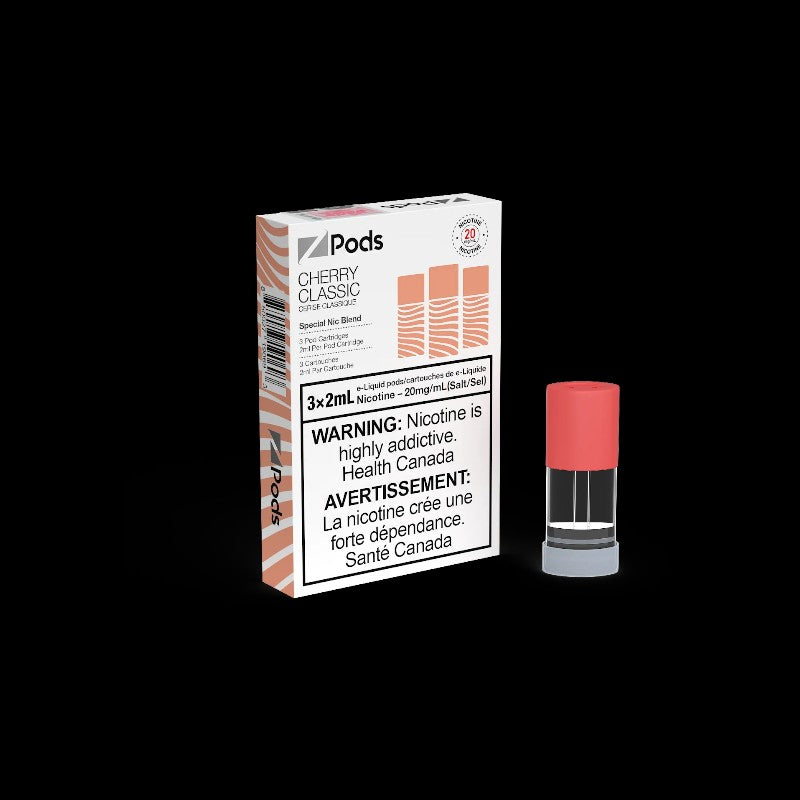 Z Pods, Blue Lemon flavour, special nicotine blend for smooth and strong vaping experience, ideal for Ontario and Quebec vapers.