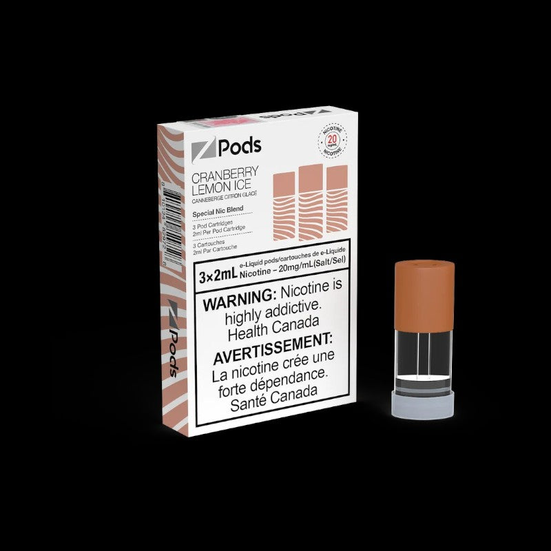 Z Pods, Orange Tango flavour, special nicotine blend delivering smooth yet powerful throat hit, ideal for Ontario and Quebec vapers.