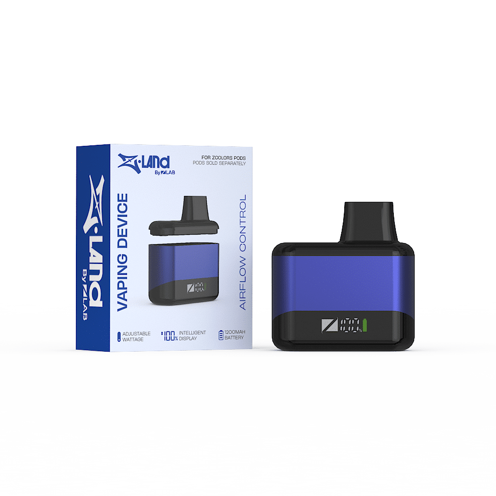 Z-Land (Z-Colors) 15K Device, Gray color vaping device with customizable airflow and 1200mAh battery, designed for Ontario and Quebec vapers seeking personalized flavor control.