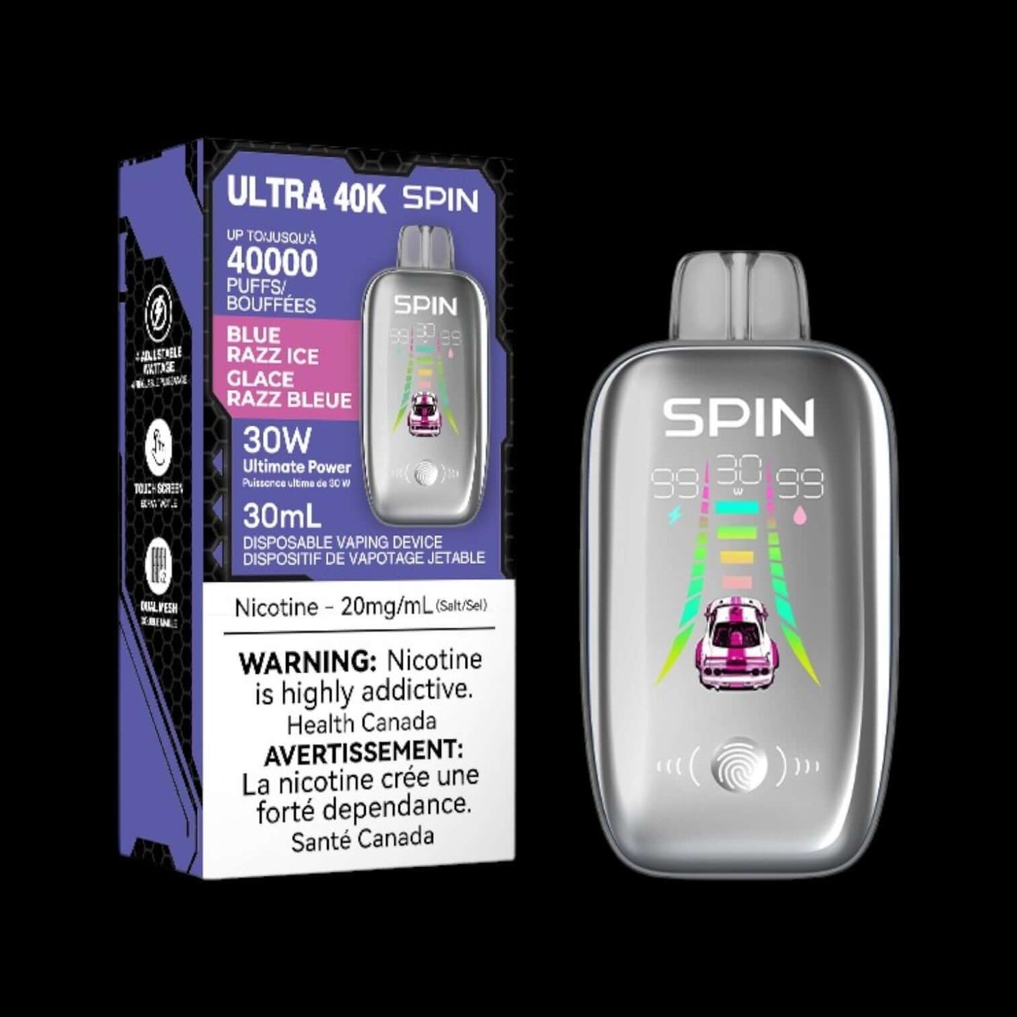 SPIN Ultra 40K disposable vape - Peach Mango Watermelon - smooth flavor and ultra-capacity performance available in Hawkesbury, Ottawa, and across Ontario.