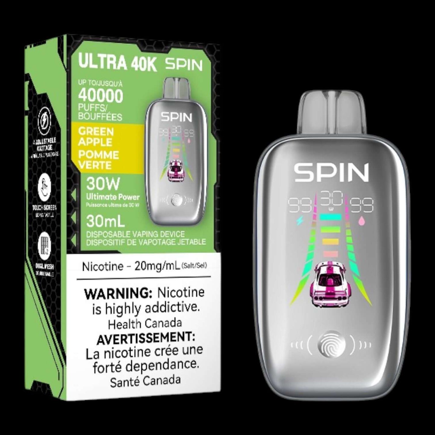 SPIN Ultra 40K disposable vape - Miami Mint - smooth flavor and ultra-capacity performance available in Hawkesbury, Ottawa, and across Ontario.