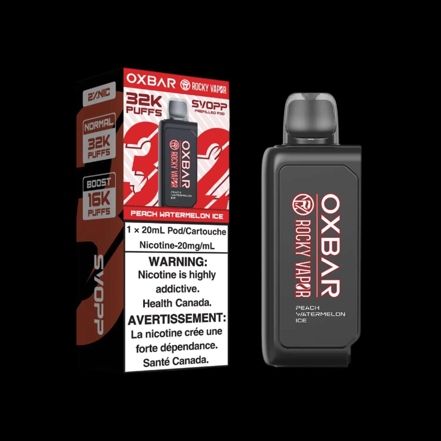 Svopp rocky vapor OXBAR 32K Grape Ft - flavor-rich disposable vape for everyday satisfaction, available in Hawkesbury, Ottawa, and across Ontario.