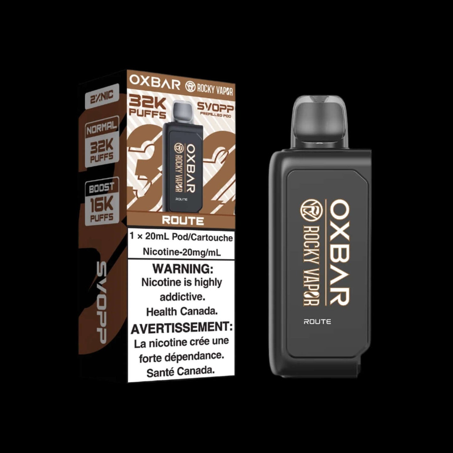 Svopp rocky vapor OXBAR 32K GB - flavor-rich disposable vape for everyday satisfaction, available in Hawkesbury, Ottawa, and across Ontario.