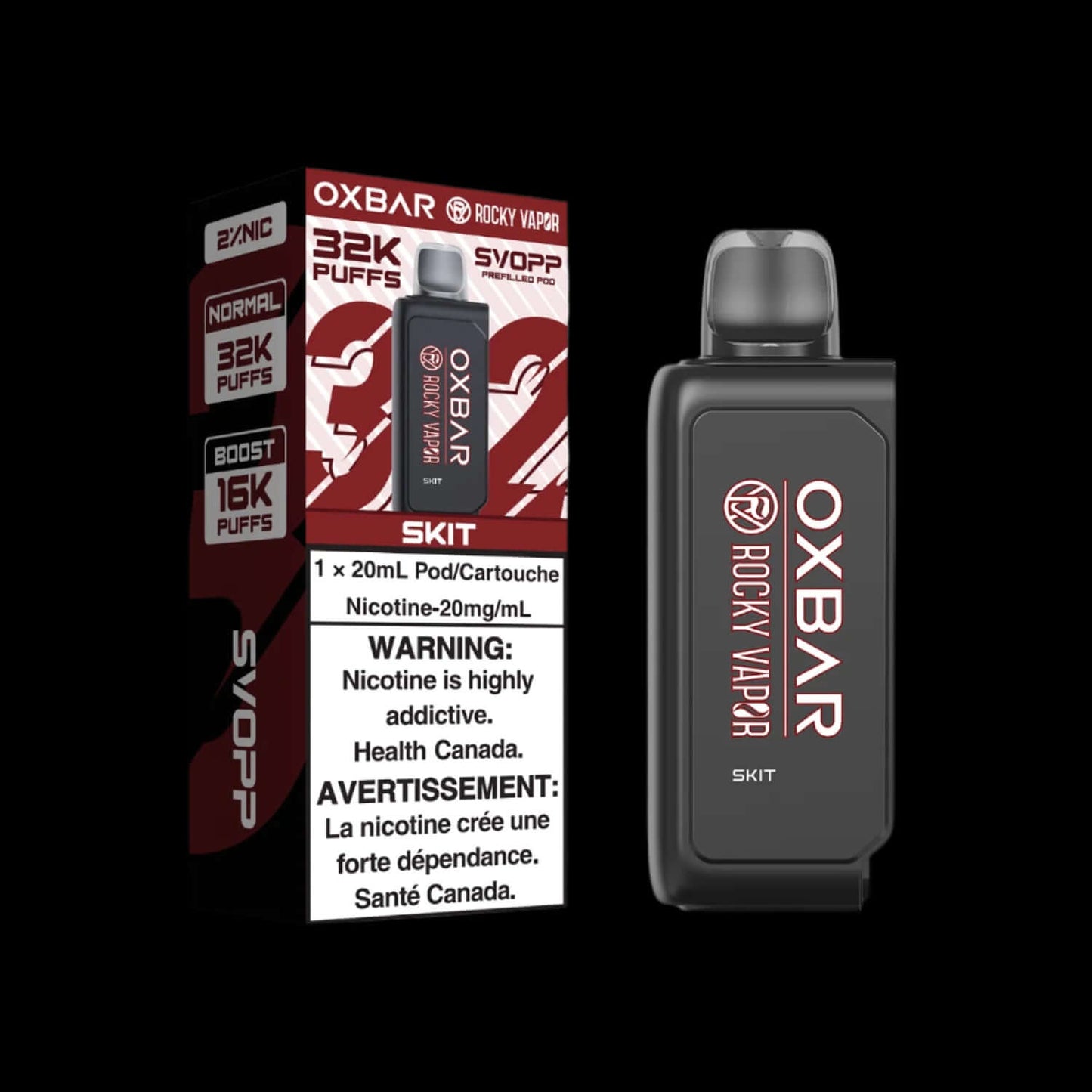 Svopp rocky vapor OXBAR 32K Dragonfruit Lychee - flavor-rich disposable vape for everyday satisfaction, available in Hawkesbury, Ottawa, and across Ontario.