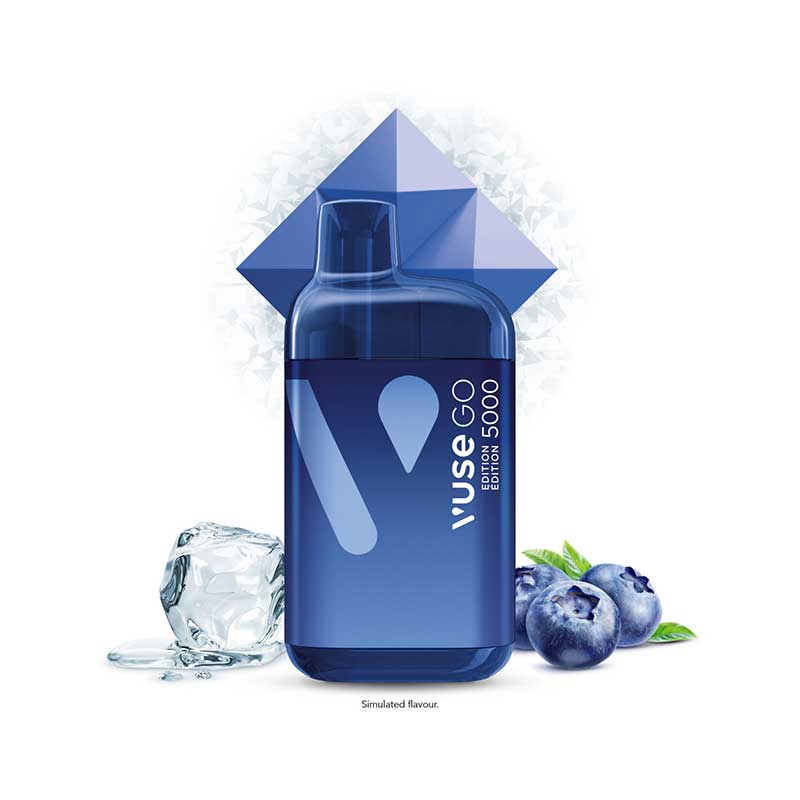 VUSE Go 5000, Strawberry Kiwi flavour with 20mg/mL nicotine strength, rechargeable disposable vape, easy-to-use, ideal for Ontario and Quebec vapers.