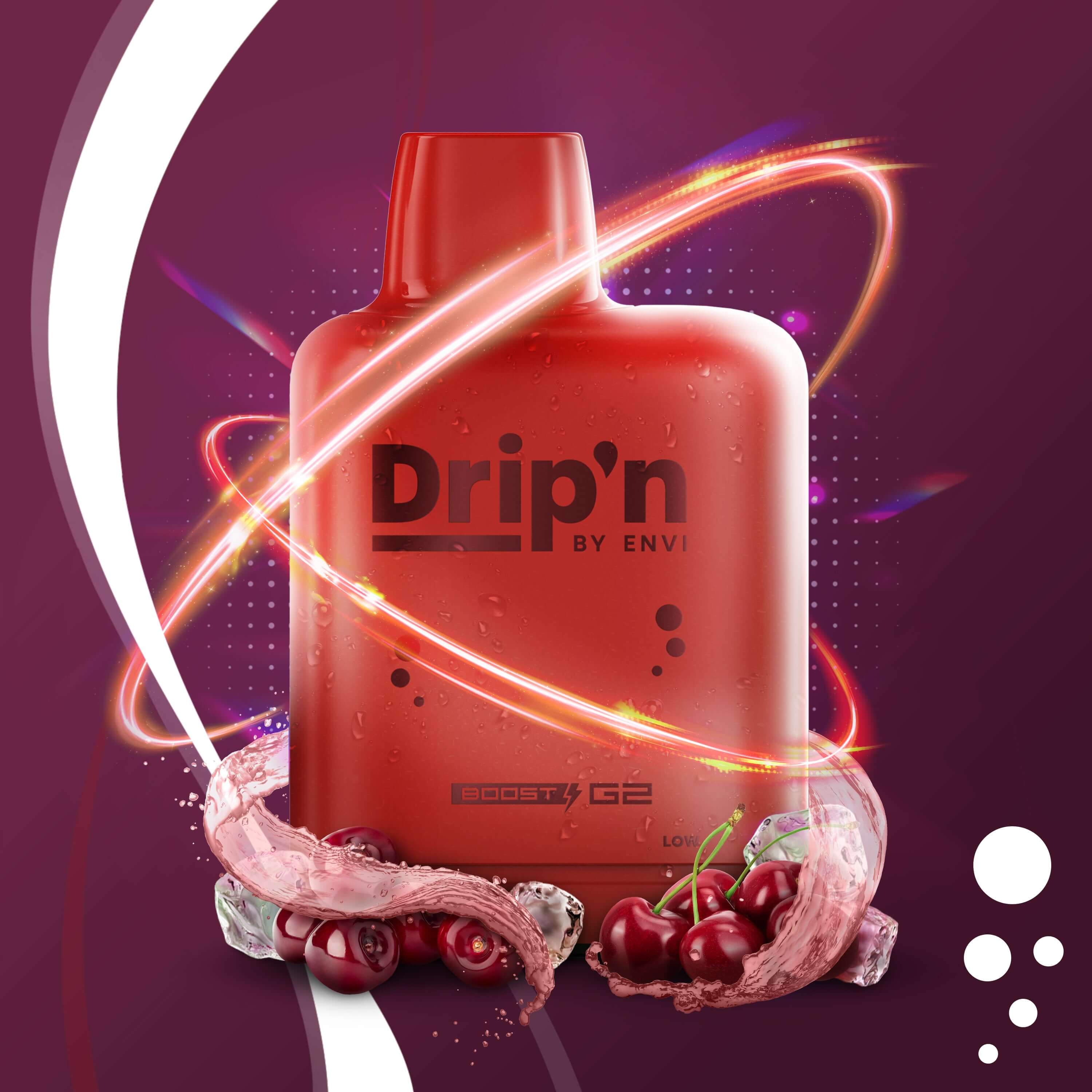 DRIP'N Level X Boost 25K, Orange Fizz Ice flavour, refreshing icy citrus vape, premium quality disposable vape with up to 25,000 puffs, ideal for Ontario and Quebec vape enthusiasts.