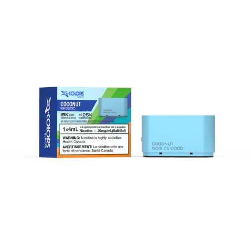 Z-Colors (Zpods) 15K Pods, Coconut flavored pod with adjustable wattage for personalized vaping, ideal for Ontario and Quebec vapers.