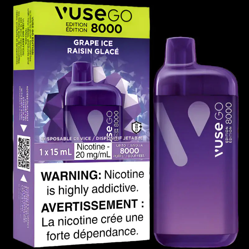 VUSE Go 8000 disposable vape - Spearmint Ice flavor - long-lasting and convenient vaping available in Hawkesbury, Ottawa, and across Ontario.