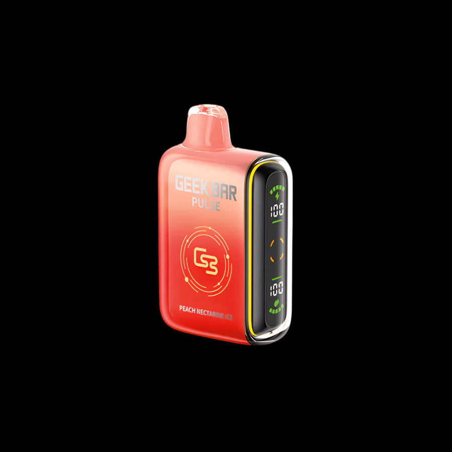 Peach Passion Ice Geek Bar Pulse 9K – dual fruit disposable vape pod in Ottawa and Hawkesbury.