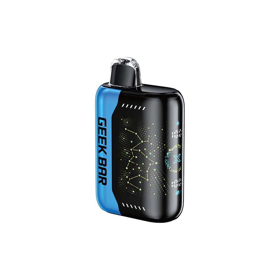 Geek Bar Pulse X 25K, Peach Berry Lime Ice flavour, adjustable airflow and output modes, dual vertical mesh coils for rich consistent flavour, long-lasting disposable vape, ideal for Ontario and Quebec vapers.