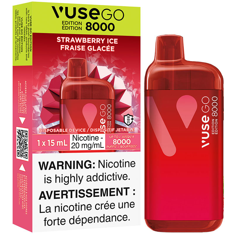 VUSE Go 8000 disposable vape - long-lasting and convenient vaping available in Hawkesbury, Ottawa, and across Ontario.