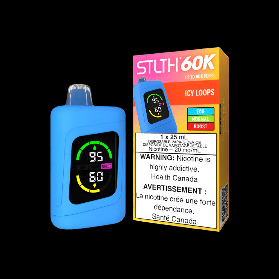 STLTH 60K Icy Loops - flavor-packed disposable vape available in Hawkesbury, Ottawa, and across Ontario.