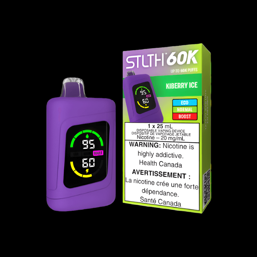 STLTH 60K Kiberry Ice - flavor-packed disposable vape available in Hawkesbury, Ottawa, and across Ontario.