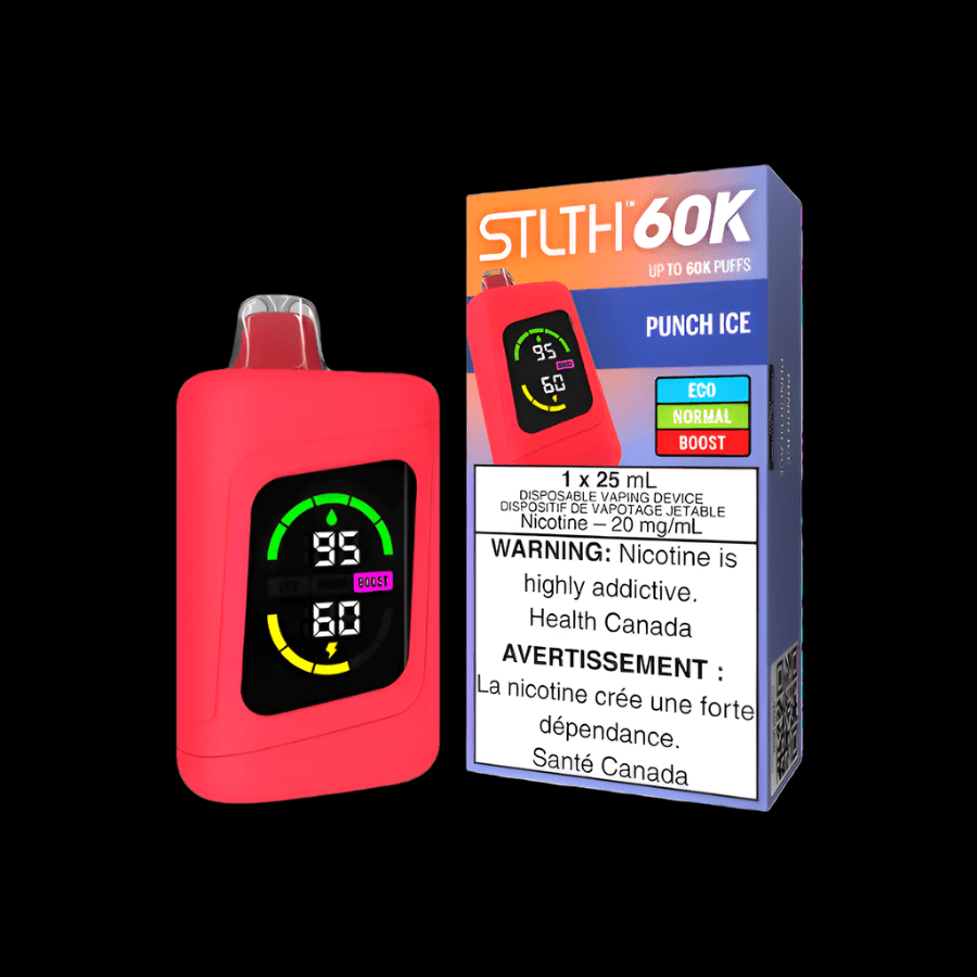 STLTH 60K Punch Ice - flavor-packed disposable vape available in Hawkesbury, Ottawa, and across Ontario.