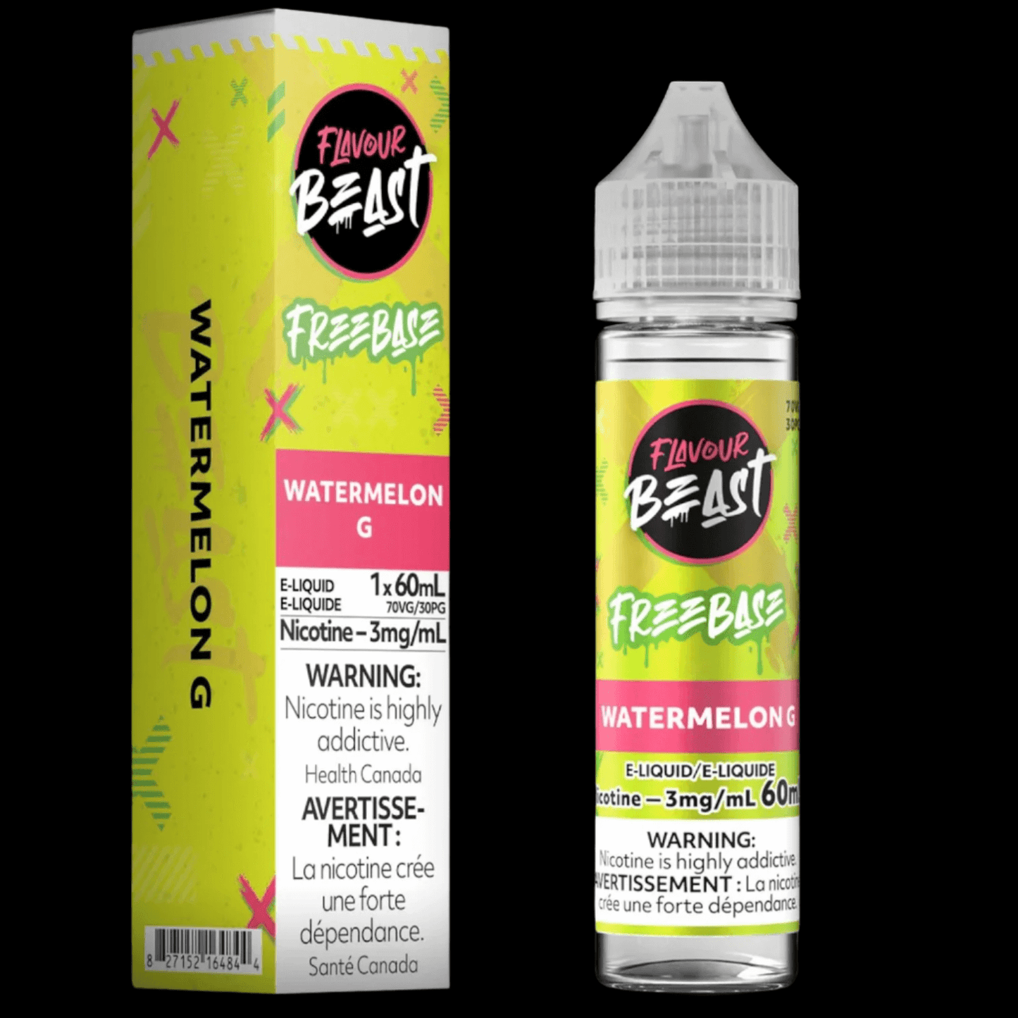 Flavour Beast e-liquid freebase (60ML) Watermelon G - premium freebase ejuice with bold flavor profiles, available in Hawkesbury, Ottawa, and across Ontario.