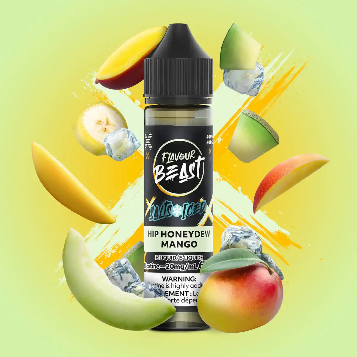 Flavour Beast E-Liquid - Salt Iced 60mL, Woke Watermelon Tropica flavour with 20mg nicotine salt, bold and smooth vaping experience, designed for Ontario and Quebec vapers.