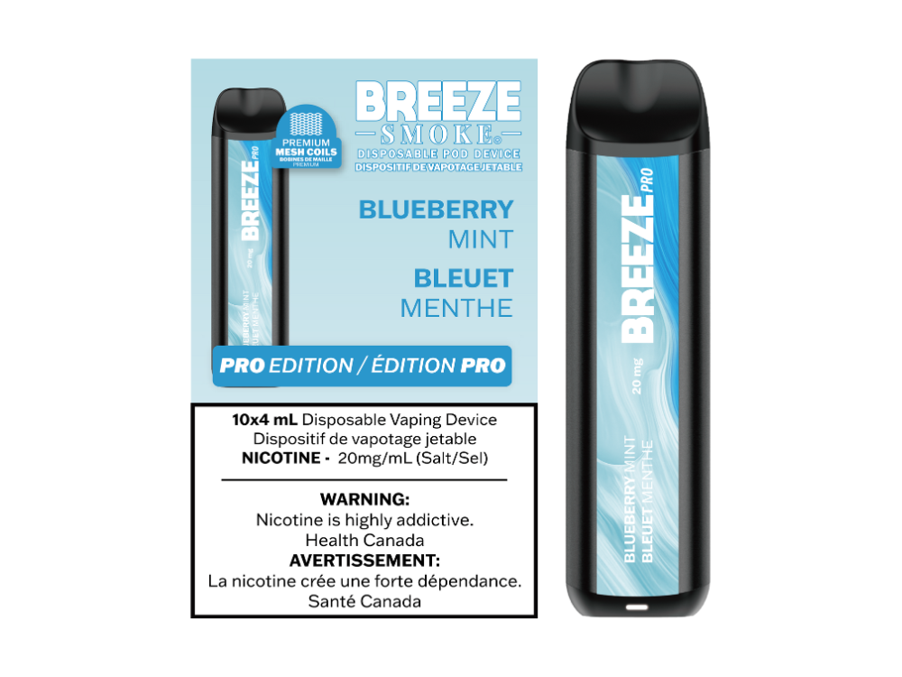 Breeze Pro 20mg Disposable Vape - Blueberry Mint