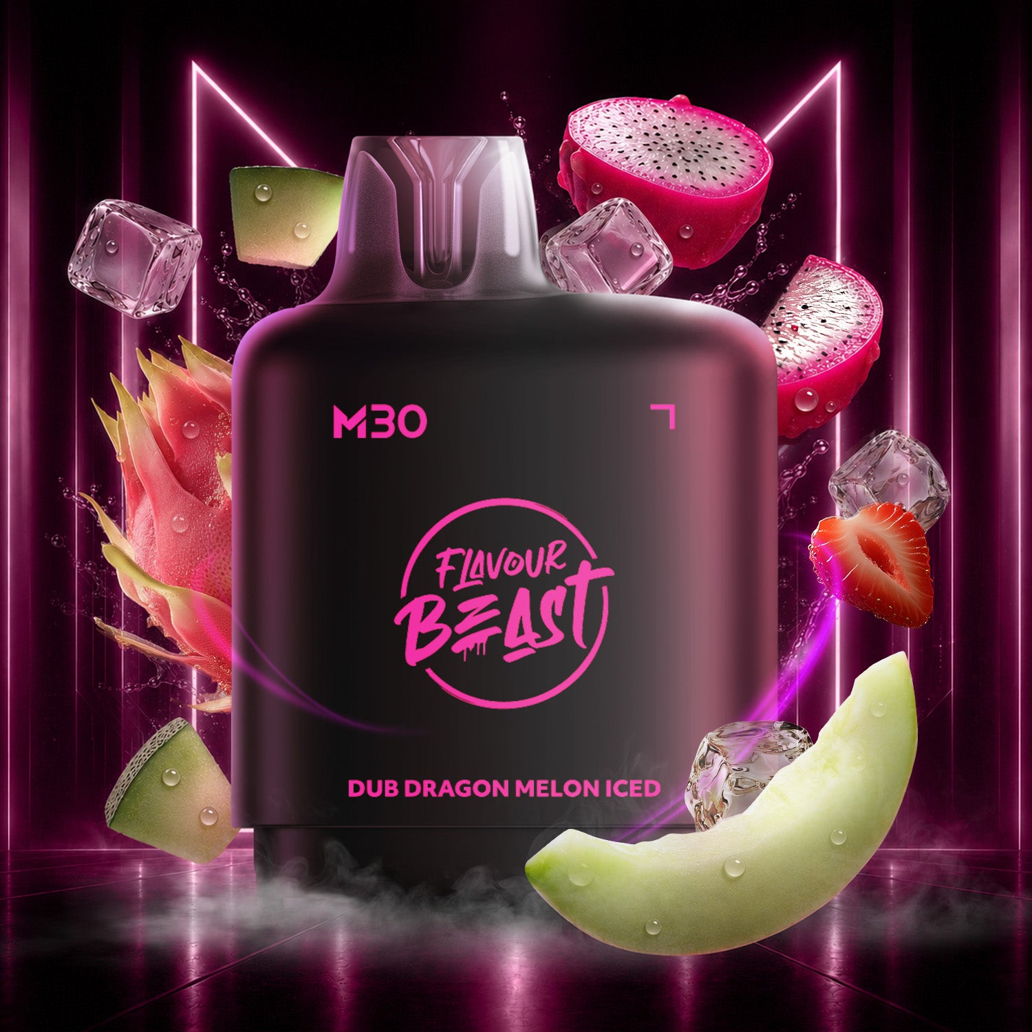 Flavour Beast Level X M Series 30mL Pod Dub Dragon Melon Iced - Supa Vapes
