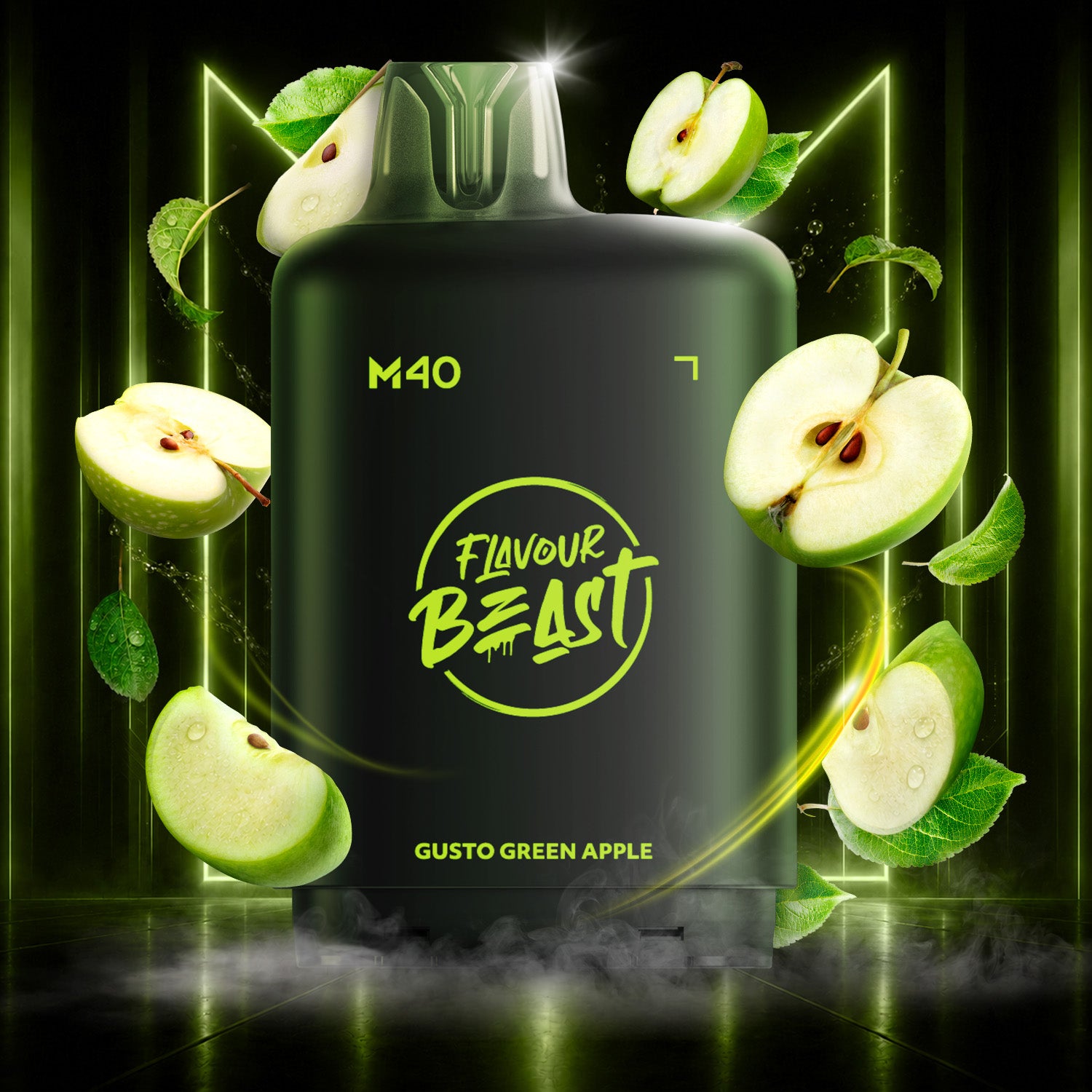 Flavour Beast Level X M Series 40mL Pod Gusto Green Apple - Supa Vapes