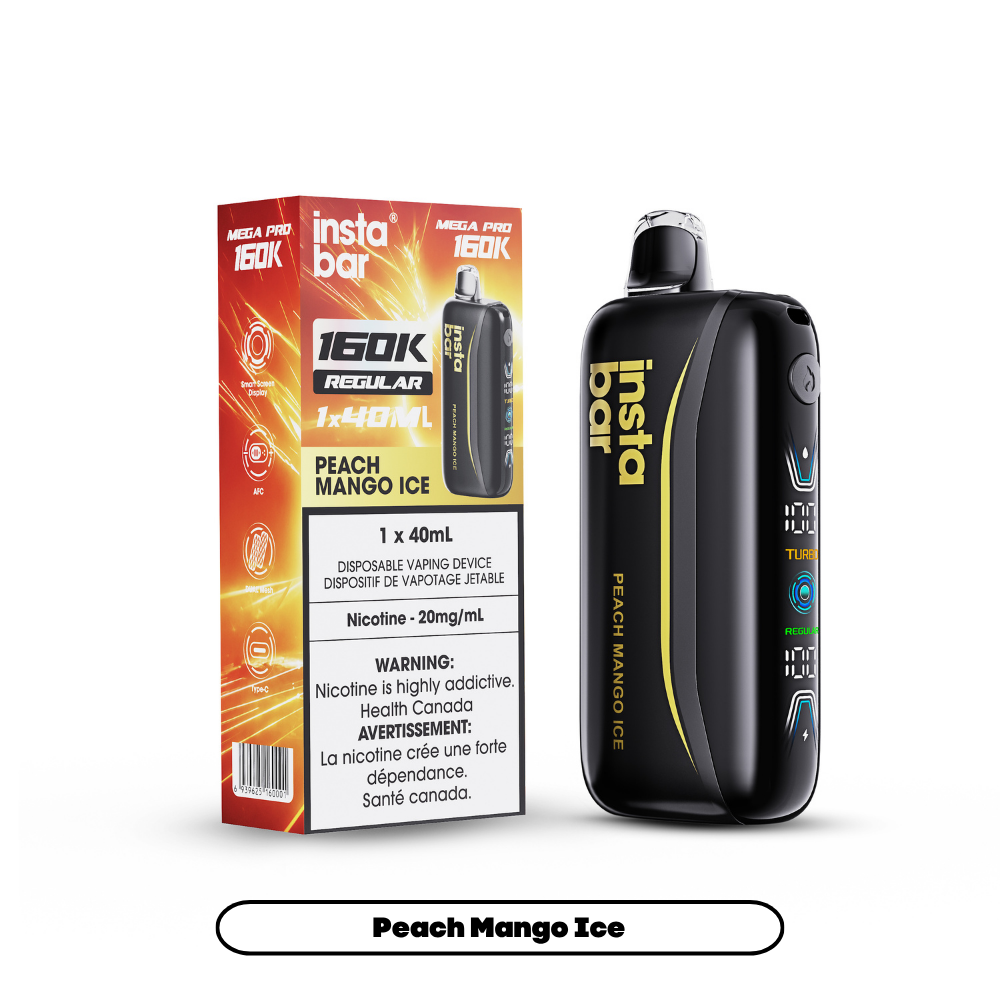 Insta Bar Mega Pro 160K Peach Mango Ice Disposable Vape - Supa Vapes