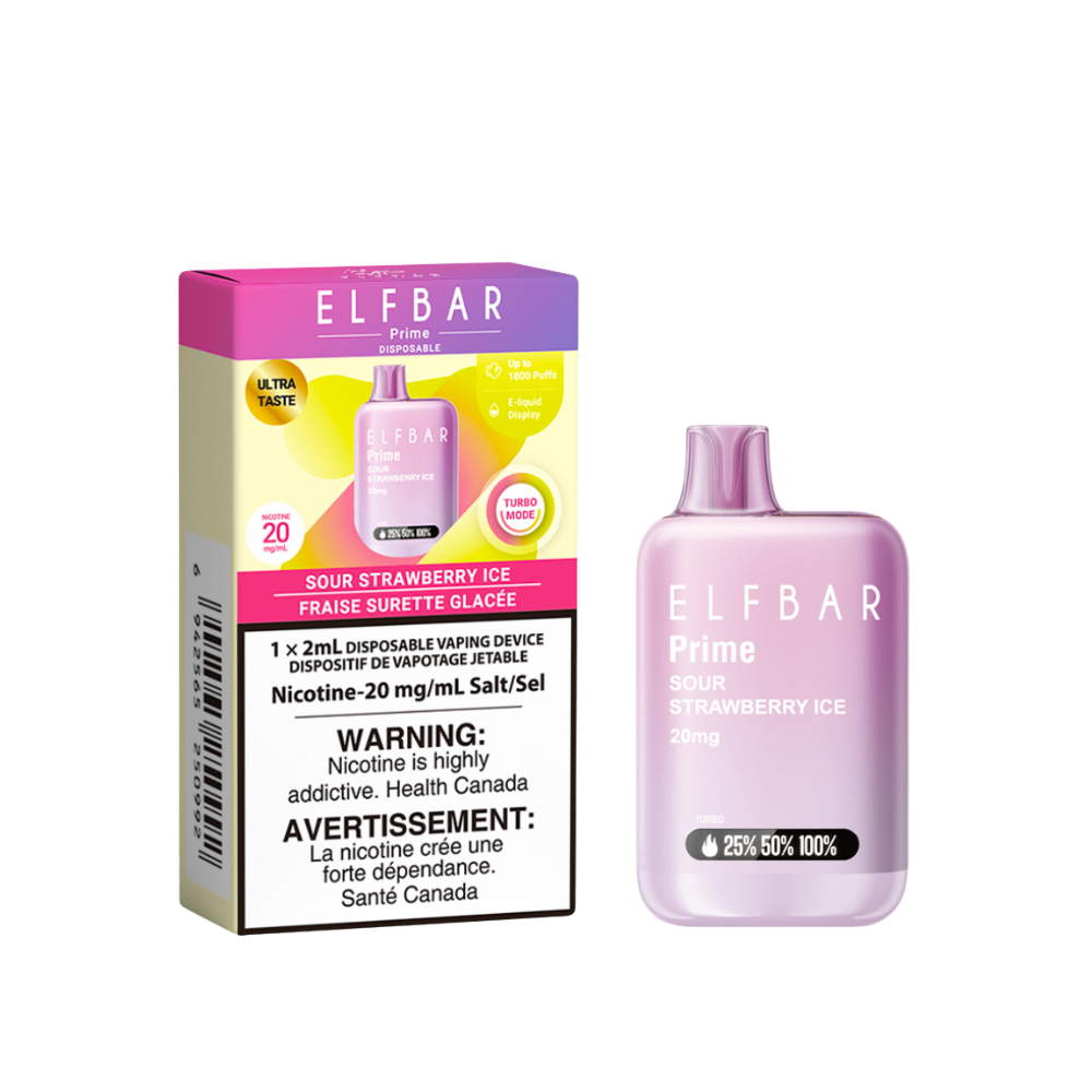 Elf Bar Prime 1800 - Sour Strawberry Ice
