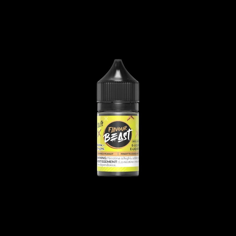 Flavour Beast Salts 30ML, Churned Peanut dessert flavour with smooth nicotine salt formula, 20mg nicotine strength, creamy and sweet vape, ideal for Ontario and Quebec vapers.