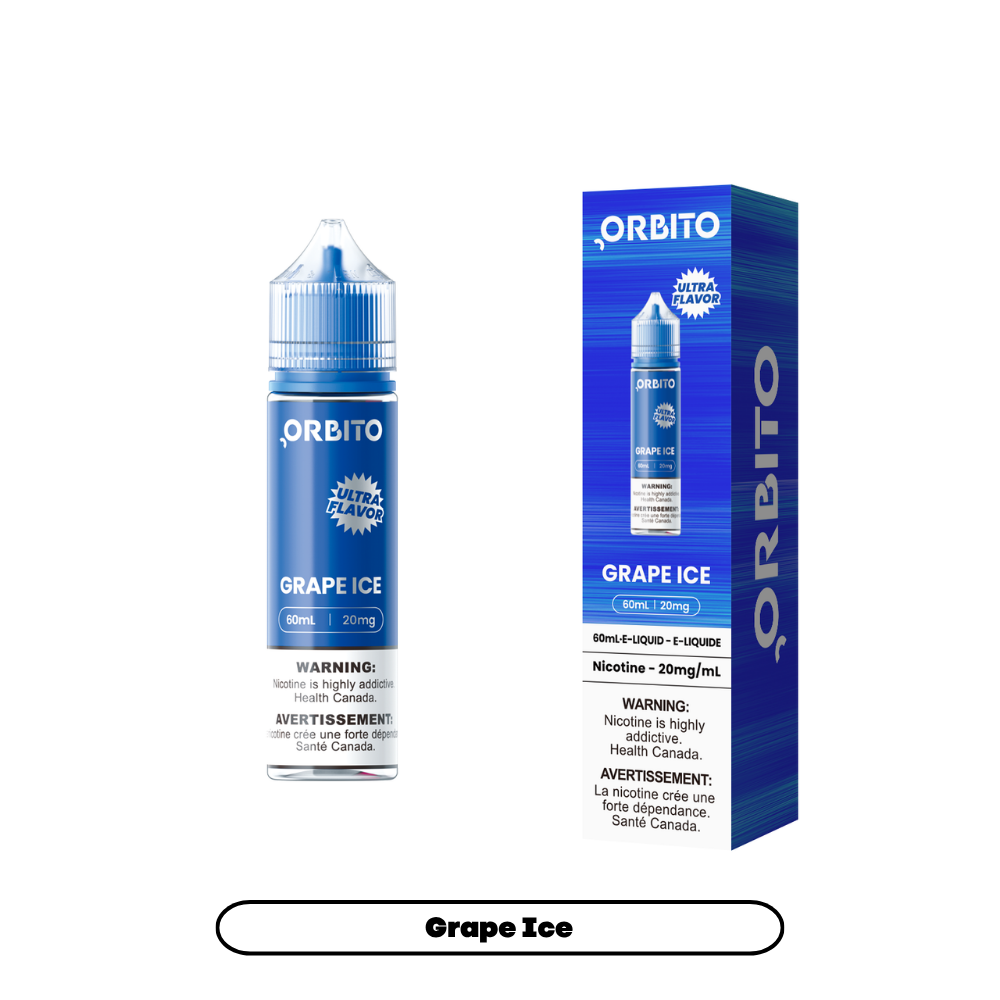 Orbito E-Liquid Salt Nicotine 60mL in Grape Ice flavour | Supa Vapes Canada