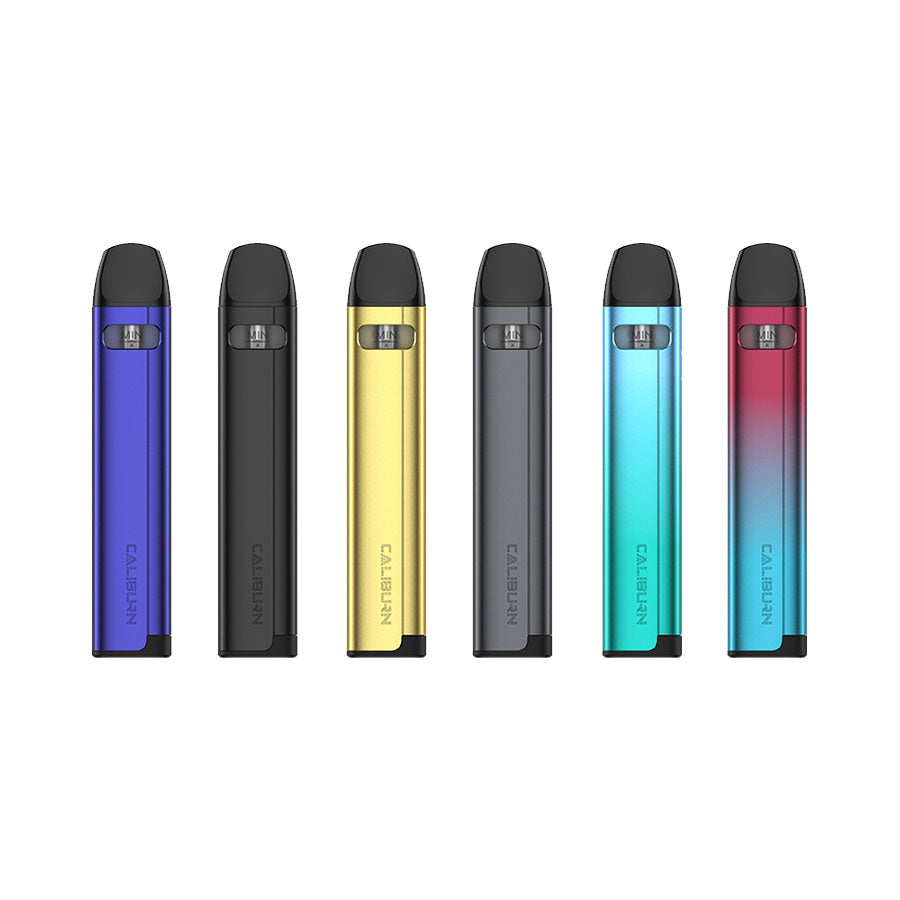 UWELL Caliburn A2S Pod Kit, Gray color, draw-activated firing with Pro-FOCS flavor adjustment, compact and reliable vaping device, perfect for Ontario and Quebec vapers.