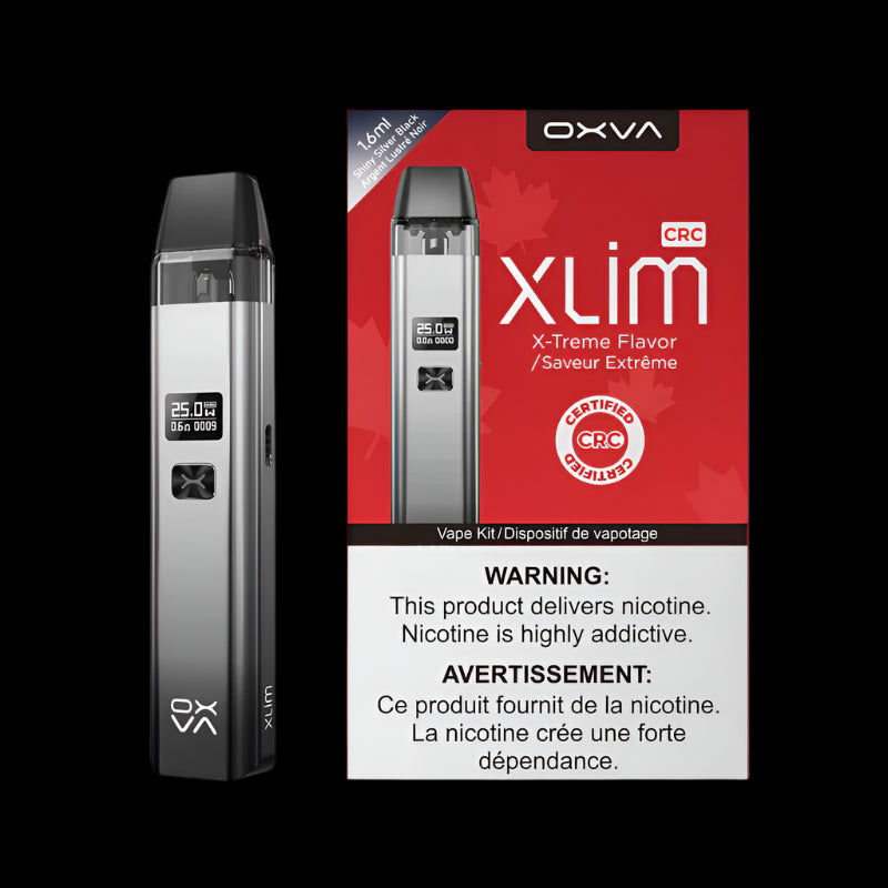 Hardware & Accessories Colours: Shiny Silver Black OXVA xlim | Supa Vapes - Hawkesbury, Ottawa & Ontario Vape Shop