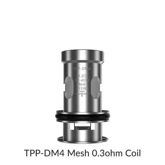VOOPOO TPP Coils, TPP-DM4 0.3Ω variant, high-performance coil offering enhanced flavor and optimal heating speed for VOOPOO devices, ideal for vapers in Ontario and Quebec.