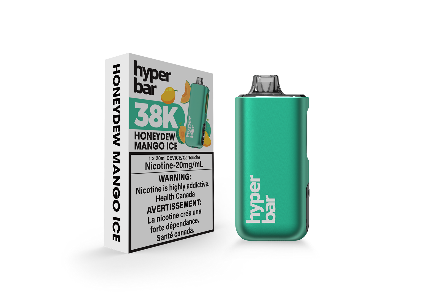 Hyperbar BE38000, Peach Blue Razz flavour, rich sweet and tangy vape experience with advanced dual mesh coil technology, ideal for Ontario and Quebec vapers.