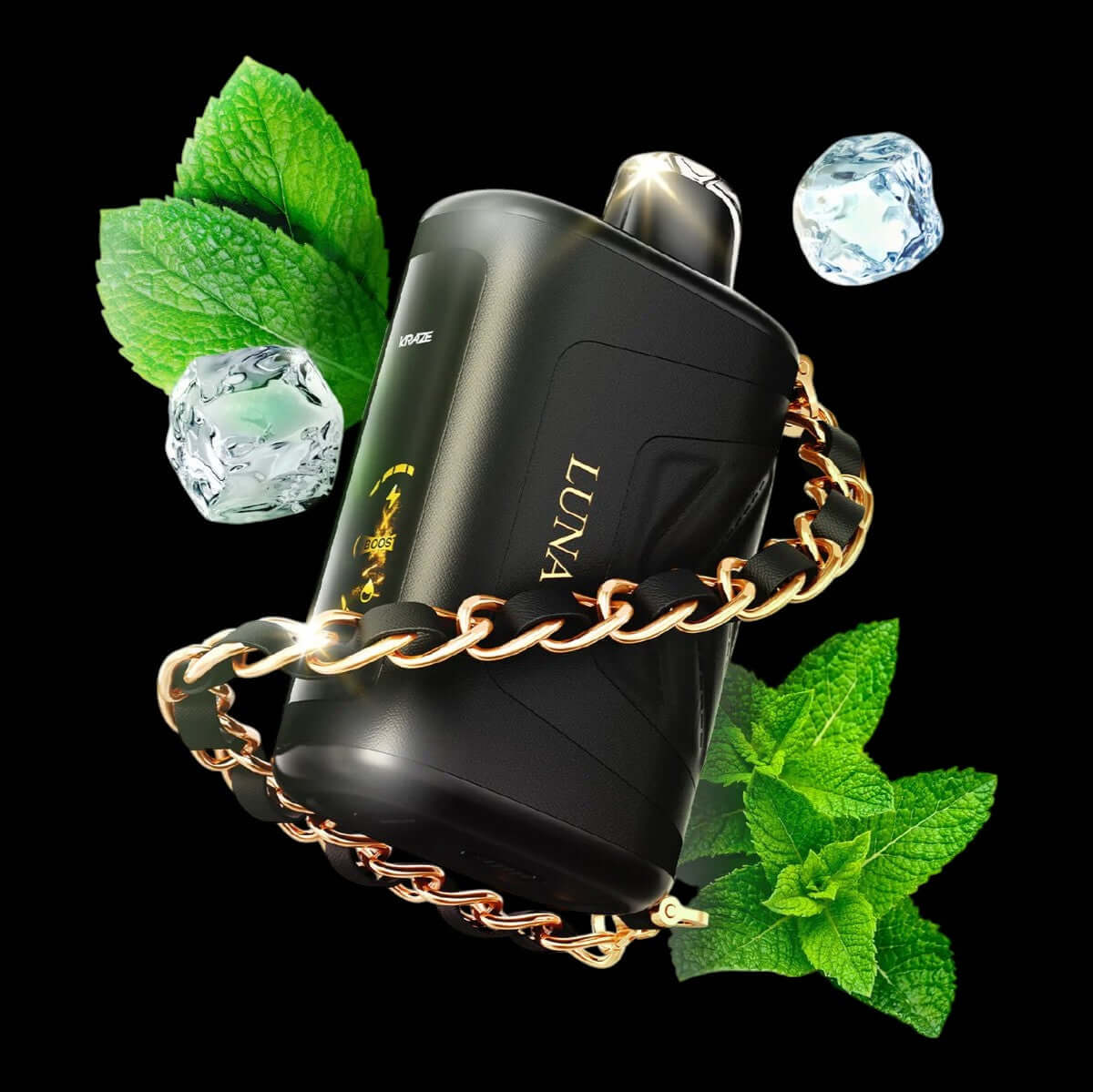 Miami Mint Ice KRAZE Luna disposable vape – cool minty freshness with a Miami vibe, available for vapers in Ottawa, Hawkesbury, and throughout Ontario.