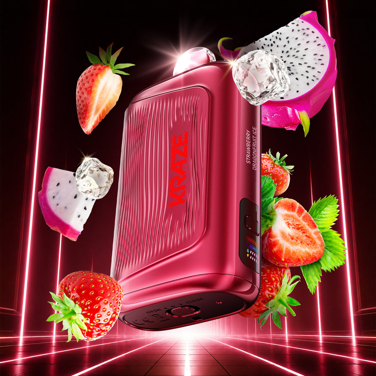 Kraze Giga 40ML Disposable Vape in Strawberry Dragonfruit Ice flavour | Supa Vapes Canada