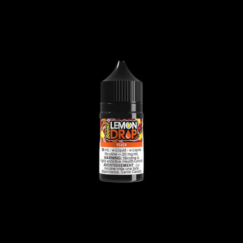 Lemon Drop Boost Salt 30 ML, Pink flavour, high-quality nicotine salts for smooth and intense lemon citrus vaping, ideal for Ontario and Quebec users.