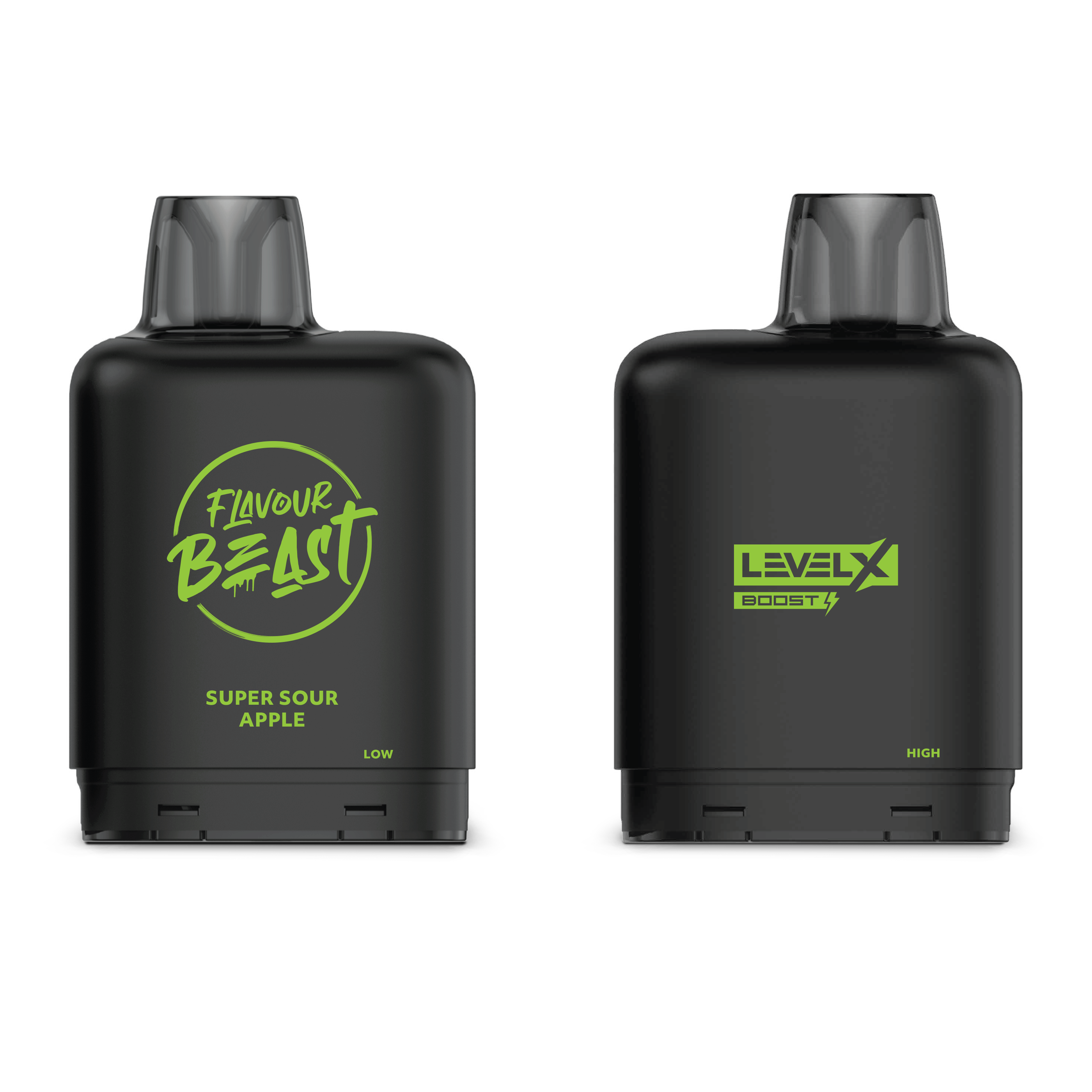 Flavour Beast Level X Boost 25K pod — Super Sour Apple Iced flavour | Supa Vapes Canada