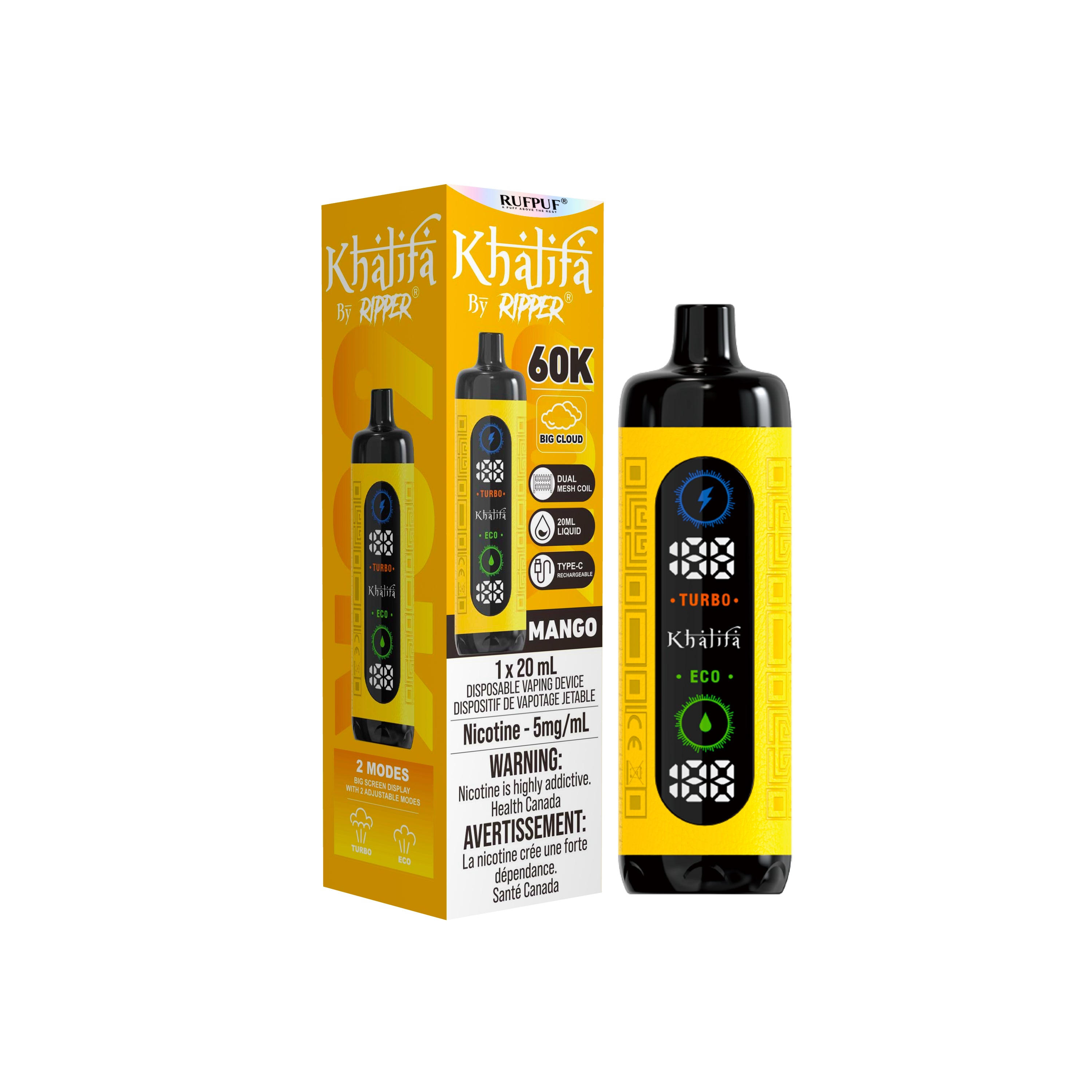 Khalifa Bar 60K Disposable Vape | 60,000 Puffs (5mg Freebase)
