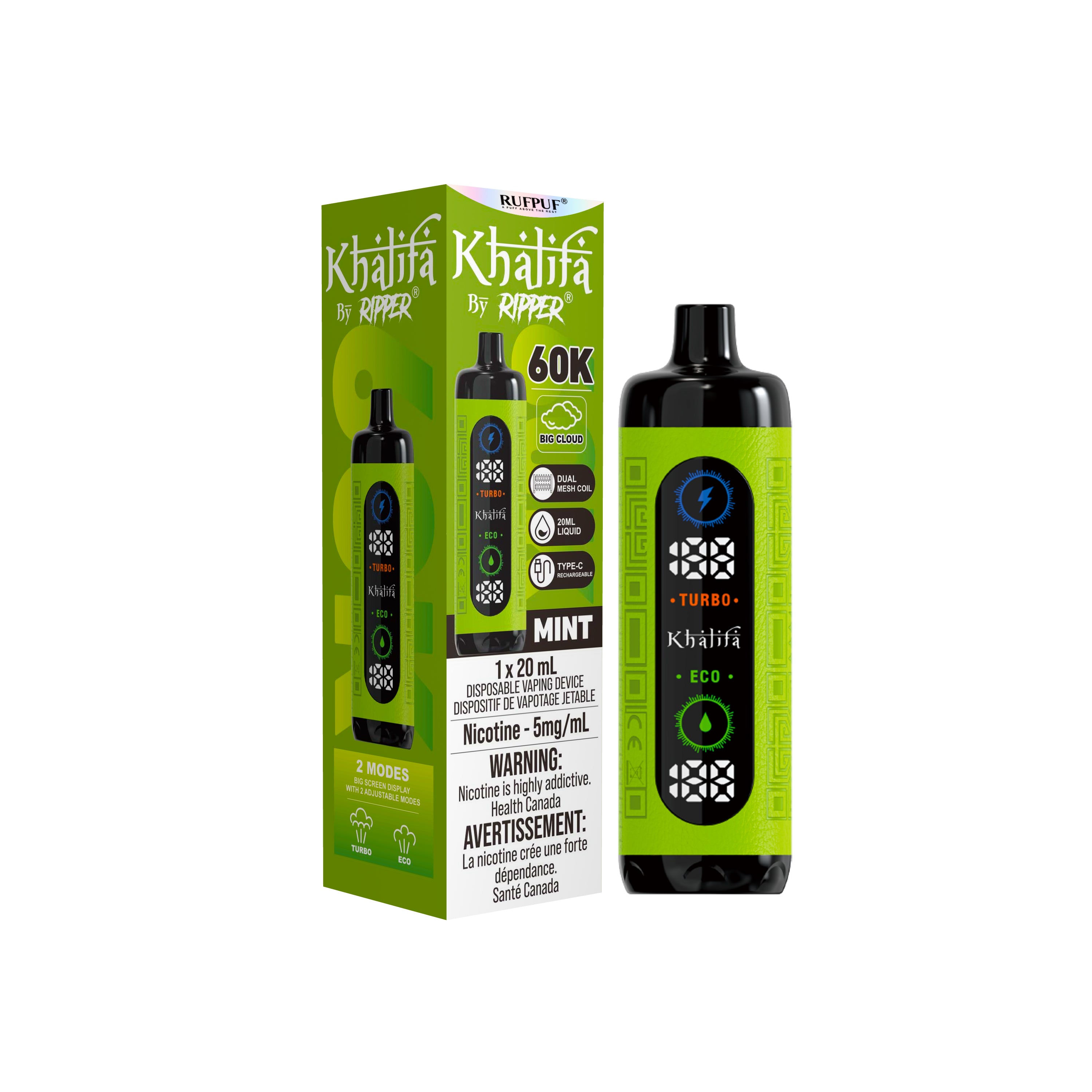 Khalifa Bar 60K Disposable Vape | 5mg Low Nicotine Vape