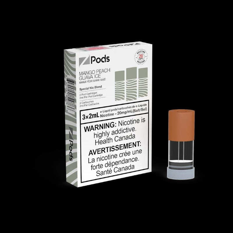 Z Pods, Raspberry Peach Lemon flavour, 20mg nicotine strength, smooth and powerful vape experience, ideal for Ontario and Quebec customers.