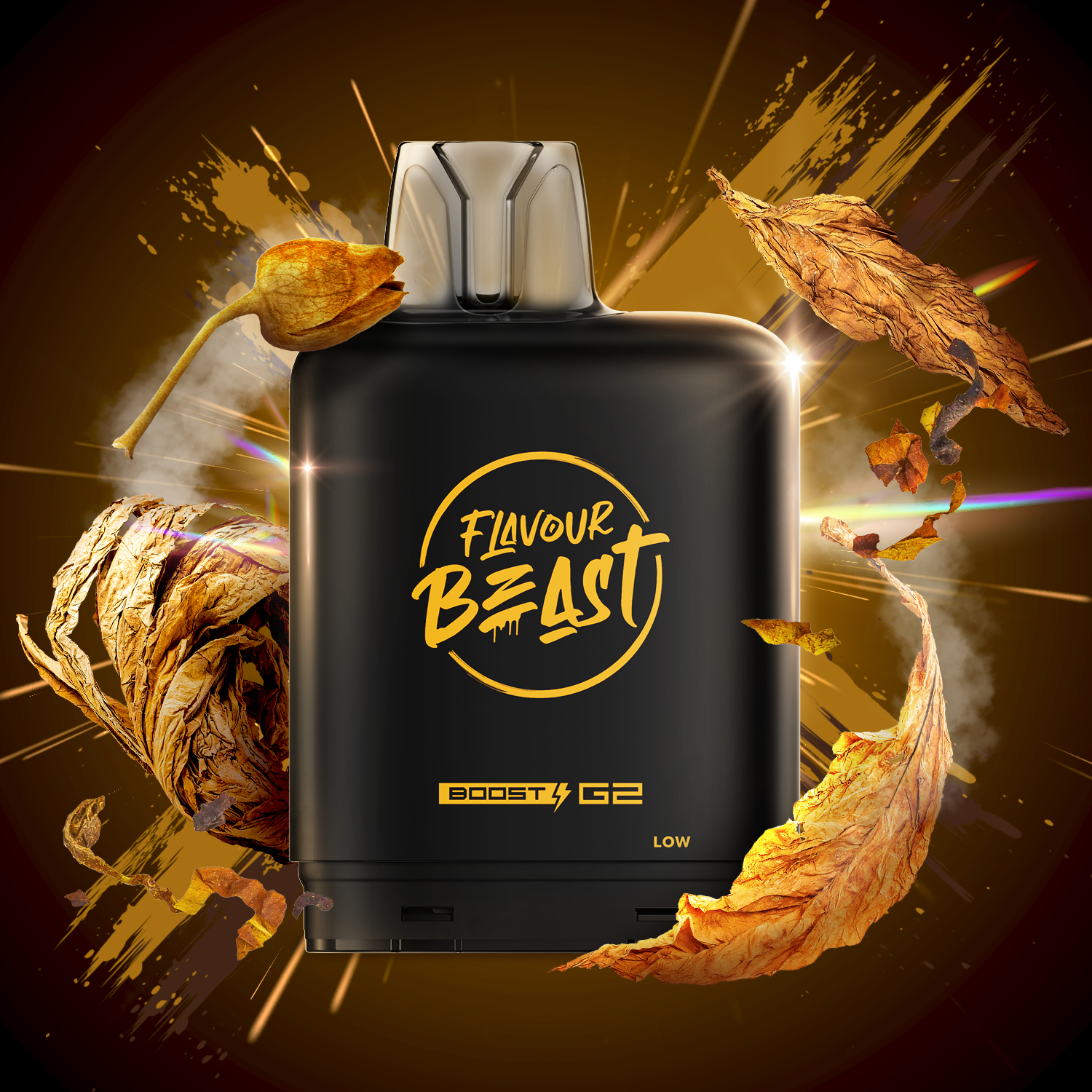 Flavour Beast Level X Boost 25K Pod, Super Sour Peach Iced flavour, hybrid vape pod designed for up to 25,000 puffs, long-lasting and premium quality, ideal for Ontario and Quebec vapers.