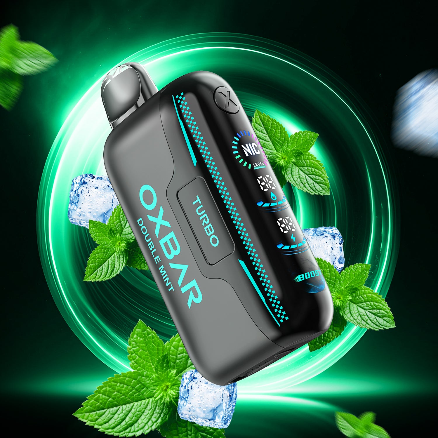 Rocky Vapor OXBAR G42K Mint G flavour, adjustable nicotine strength, high-capacity disposable vape with personalized airflow and wattage control, designed for Ontario and Quebec customers.