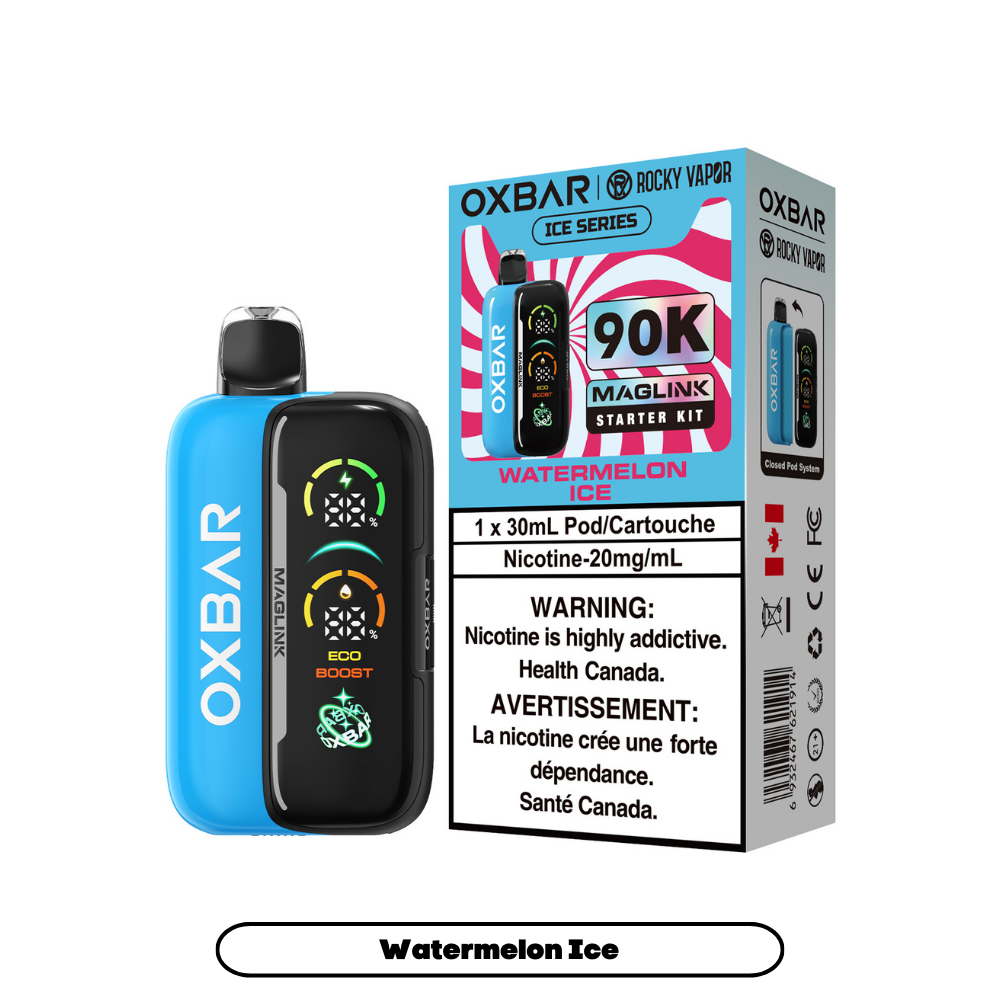 Rocky Vapor Oxbar Megalink Watermelon Ice 90K on white background