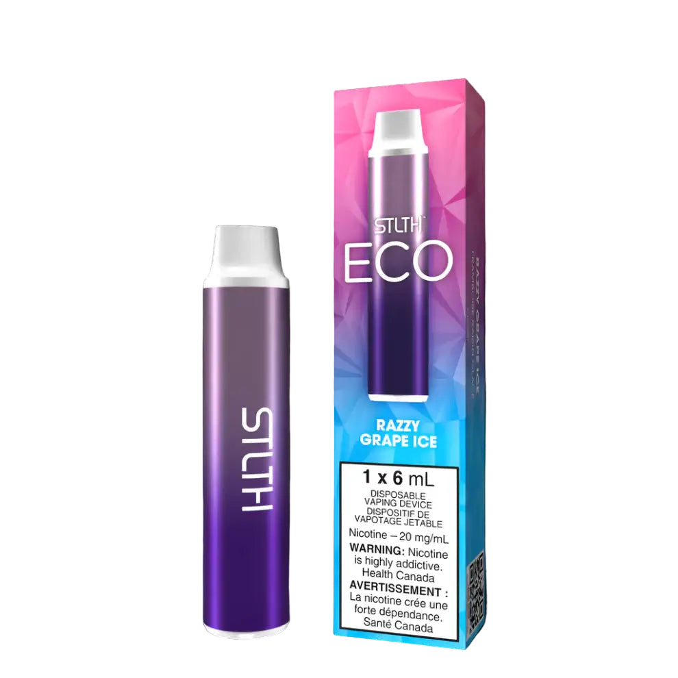 STLTH ECO Disposable Vape, Orange Banana Ice flavour, 20mg nicotine, disposable vape device for hassle-free vaping in Ontario and Quebec.