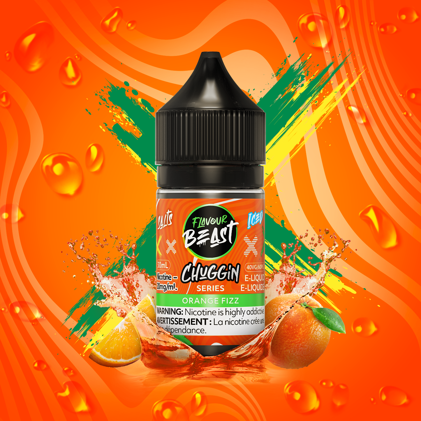 Salt Nicotine Flavour: Chuggin Orange Fizz Ice Flavour Beast chuggin series | Supa Vapes - Hawkesbury, Ottawa & Ontario Vape Shop
