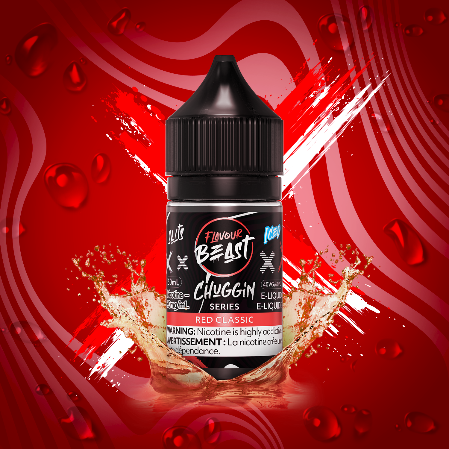 Flavour Beast Chuggin Series, Chuggin Canada D Ice flavour, crisp and refreshing vape with intense flavour intensity, premium e-liquid crafted for Ontario and Quebec vapers.