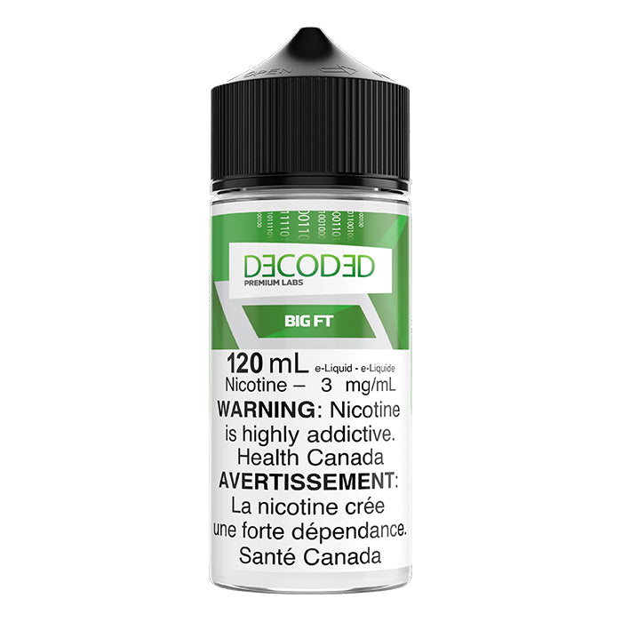 DECODED Salt Nic 30mL, Atlantis flavour, 1.2% nicotine strength, smooth salt nicotine formula with 60VG/40PG ratio, designed for pod systems, ideal for vapers in Ontario and Quebec.