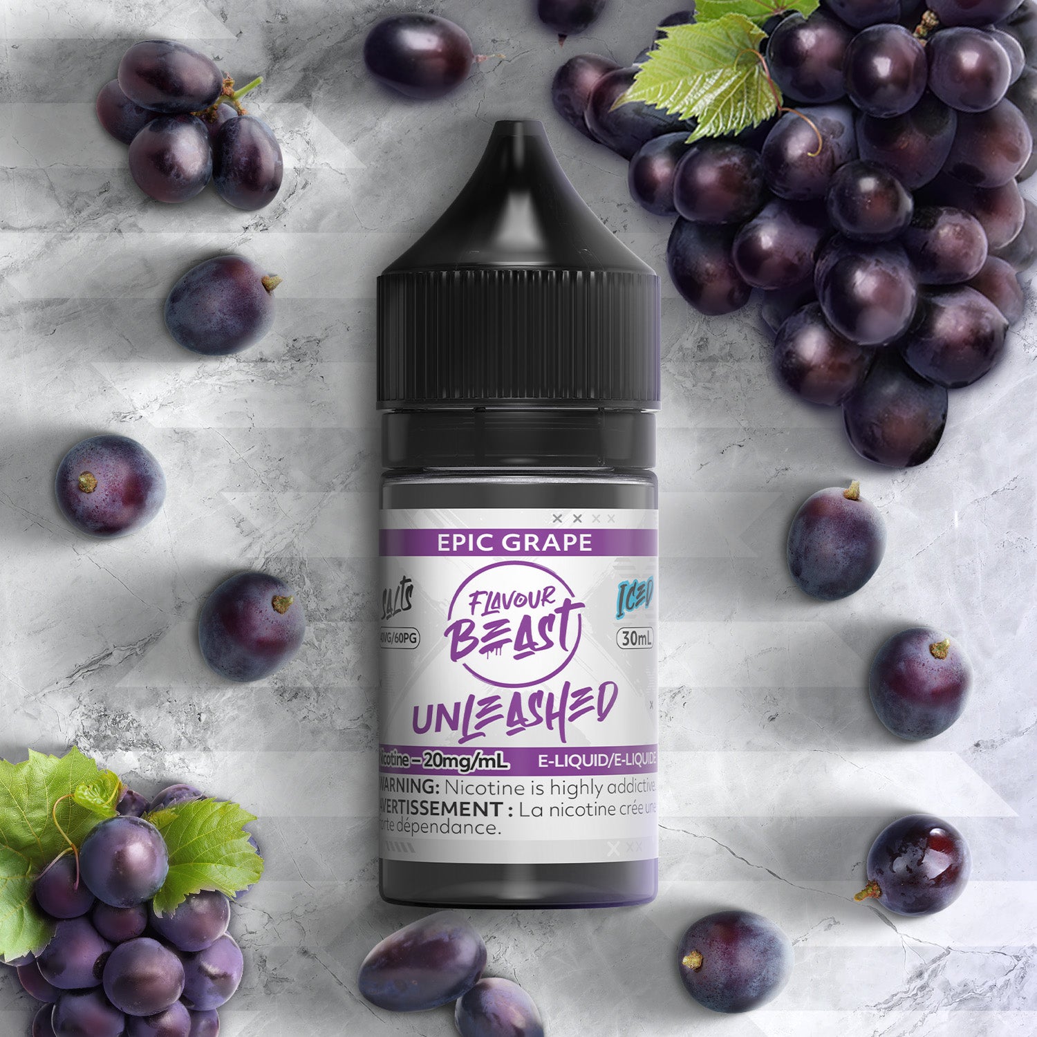Flavour Beast Unleashed E-Liquid, Epic Cherry flavour with smooth salt nicotine, intense and satisfying vape experience, suitable for vapers in Ontario and Quebec.